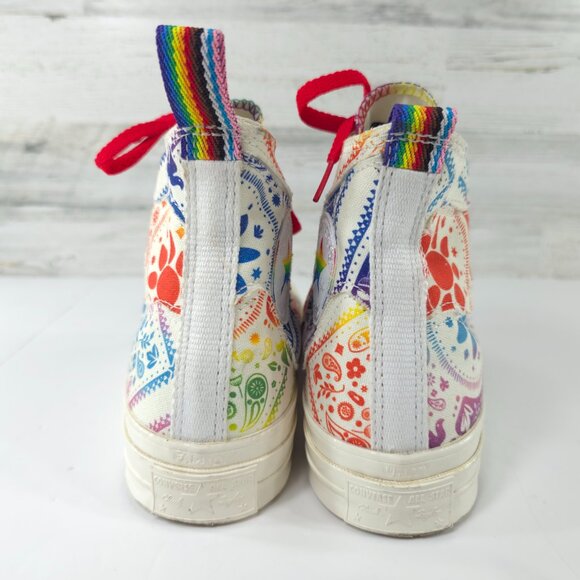 CONVERSE CHUCK TAYLOR ALL STAR 70 HI PRIDE LGBTQ MULTI-COLOR MEN'S SIZE 7 WMNS 9 - Picture 11 of 16